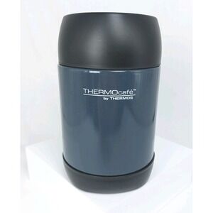 New ThermoCafe By Thermos Stainless Steel Insulated Vacuum Food Jar Blue 6"